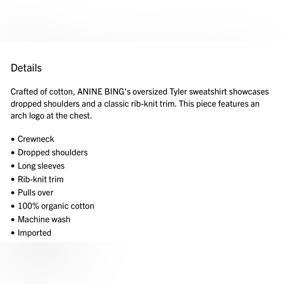 Anine bing Tyler sweatshirt - Picture 3 of 6